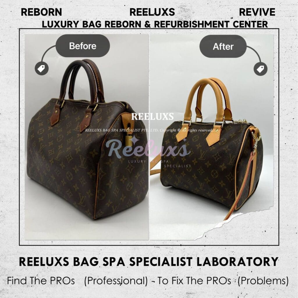 Speedy 30 Monogram Canvas Handbag Canvas Crack Vachetta Fully Stain & Scratches… — frame 2