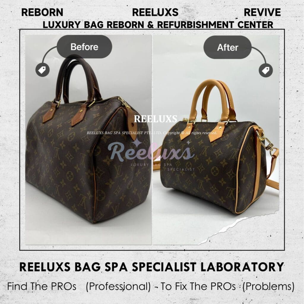 Speedy 30 Monogram Canvas Handbag Canvas Crack Vachetta Fully Stain & Scratches… — frame 6