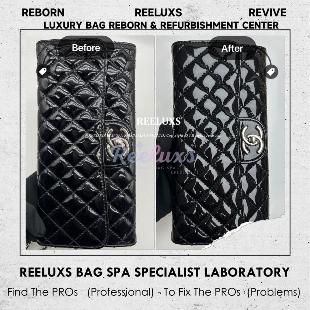 Brilliant Wallet On Chain Clutch Patent Mold Spot Problem Oxidation — frame 1