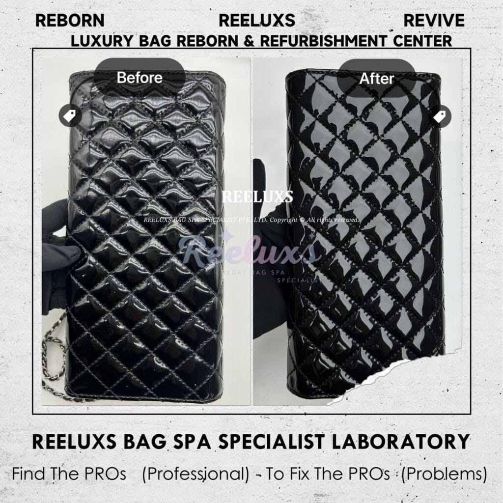 Brilliant Wallet On Chain Clutch Patent Mold Spot Problem Oxidation — frame 10
