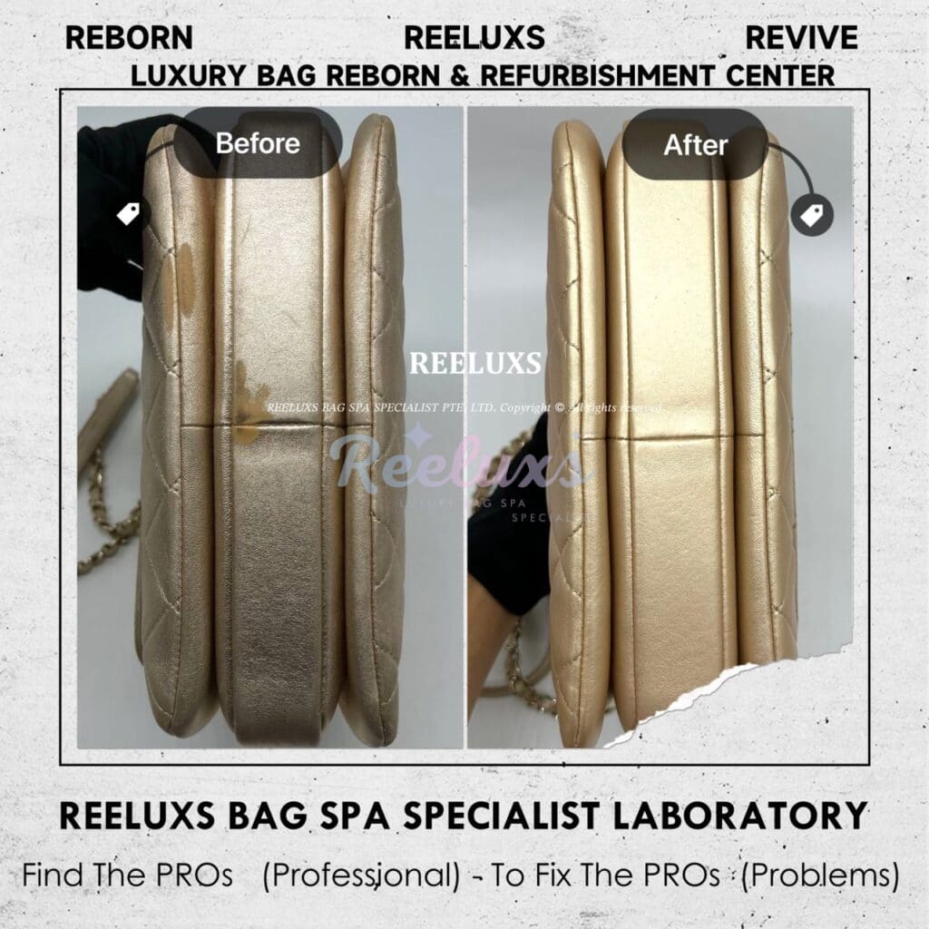 Trendy CC Top Handle Bag Metallic Color Peel Off — frame 13
