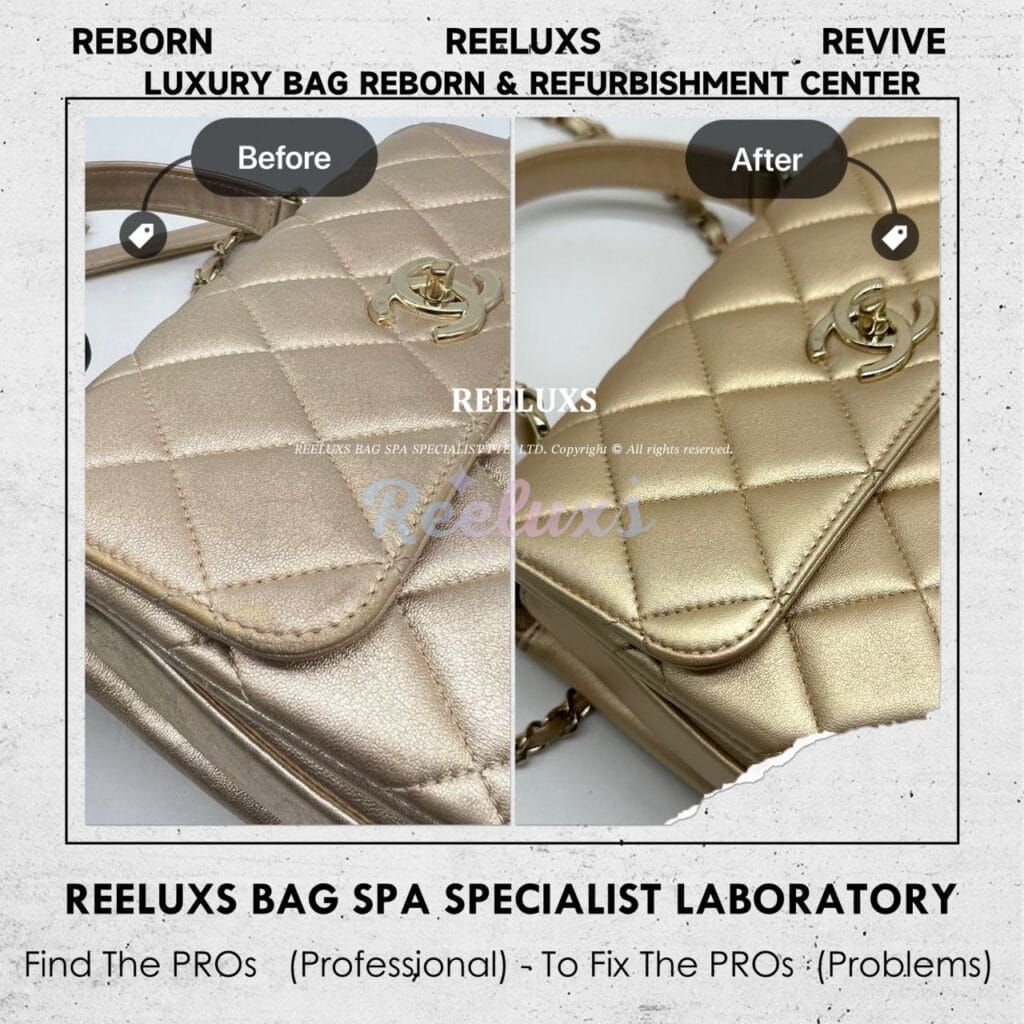 Trendy CC Top Handle Bag Metallic Color Peel Off — frame 2