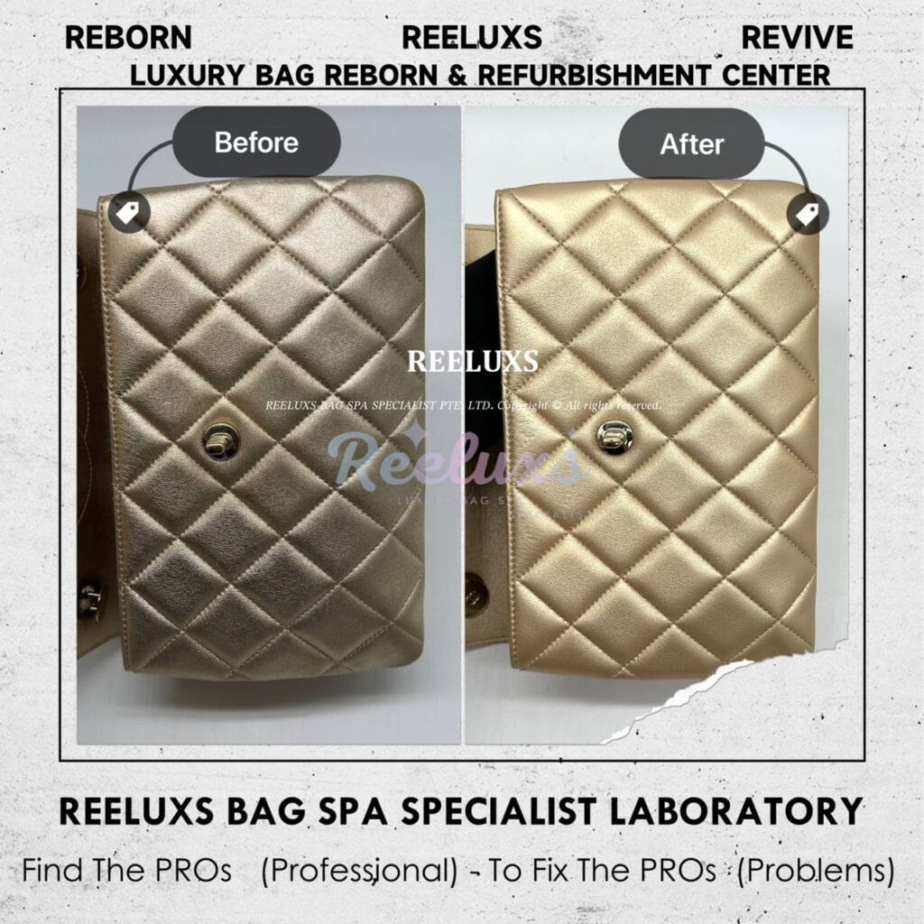Trendy CC Top Handle Bag Metallic Color Peel Off — frame 3