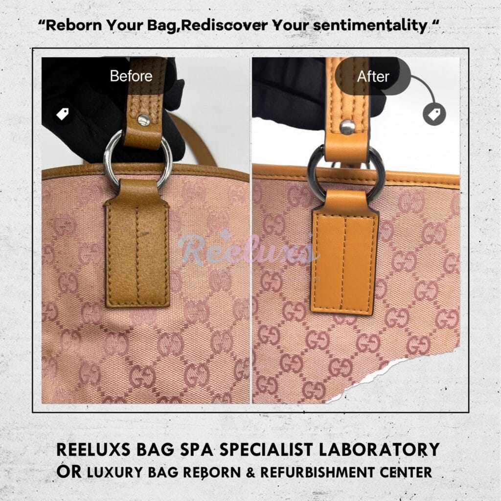 GG Tote Bag Color Faded Pig Skin Leather Changed To Calf Skin Leather Replacement — frame 1