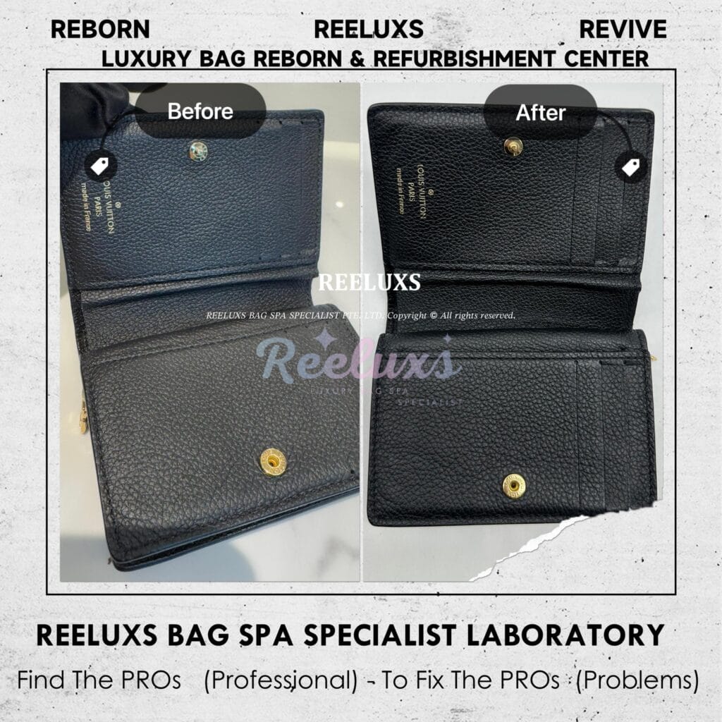 Monogram Empreinte Leather Lisa Wallet Interior Paper Stick Damaged — frame 3