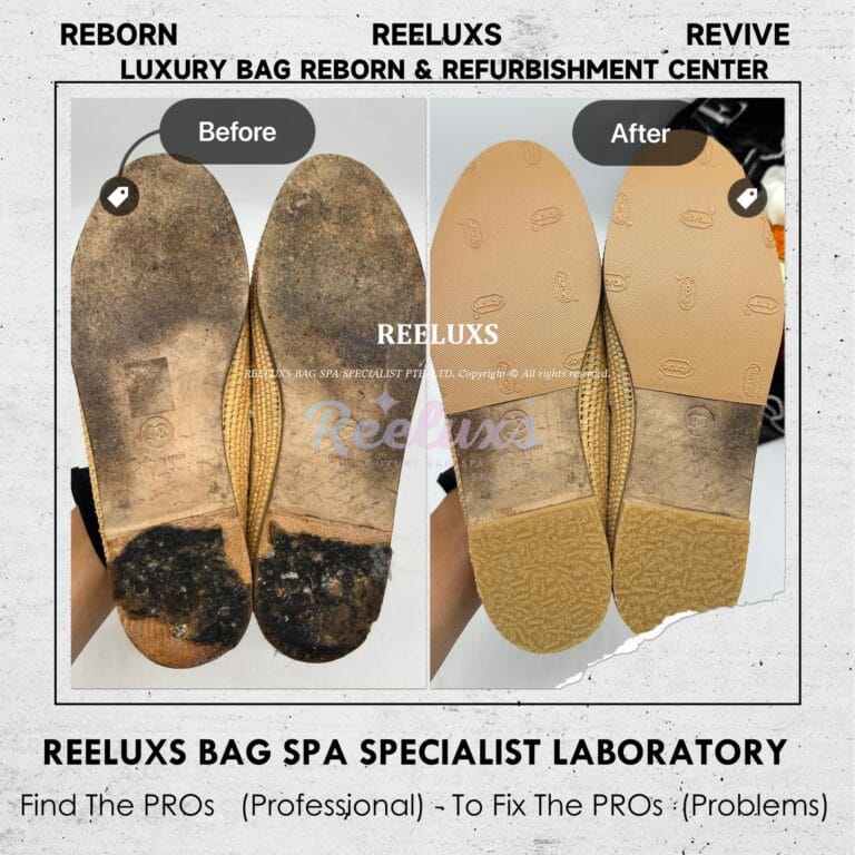 Chanel Espadrilles Lamskin Beige Color Shoes Sole Heavy Wear & Tear Problem Adding New Sole Layer