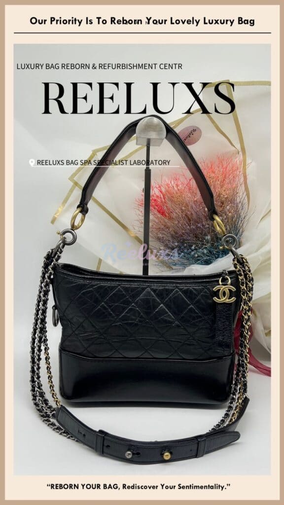Gabrielle Small Hobo Bag Color Faded Chain Leather Peel Off Oxidation — frame 2