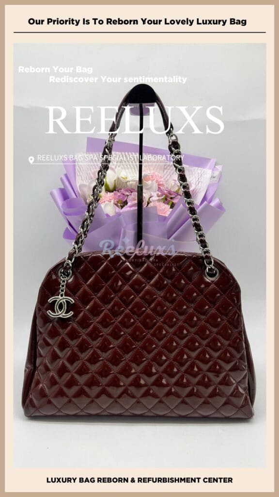 Patent Leather Shoulder Bag Handle Leather Cracked & Damaged Replacement — frame 2