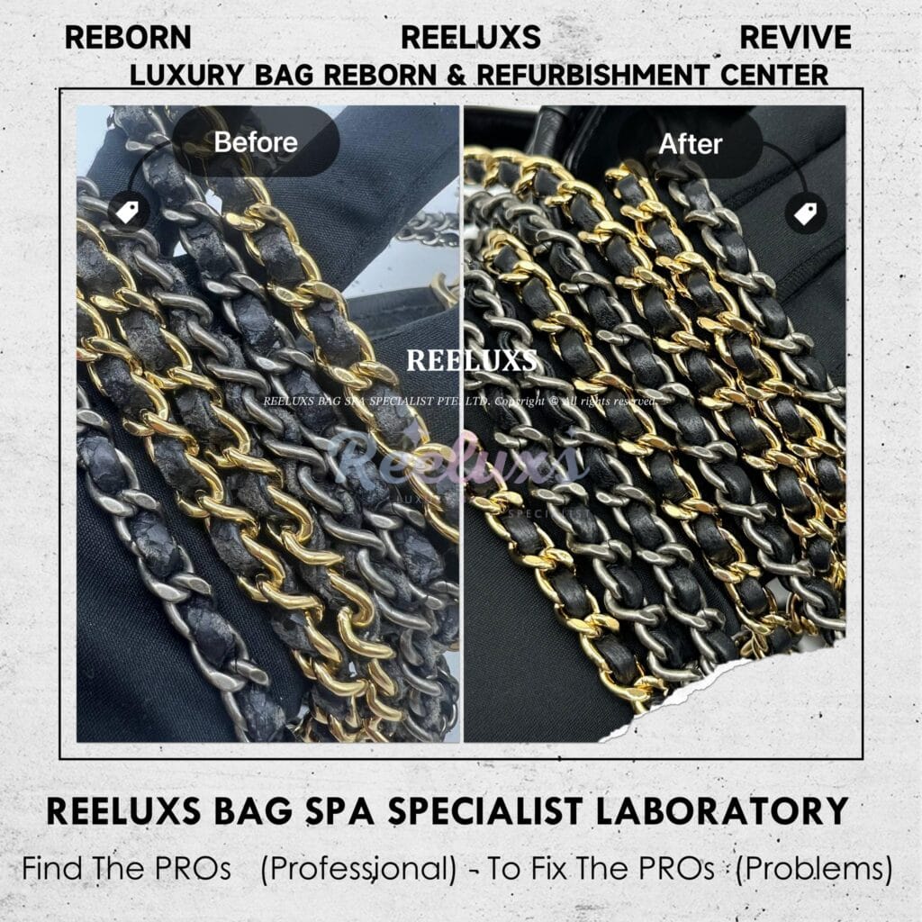 Gabrielle Small Hobo Bag Color Transfer Problem Chain Leather Peel Off Oxdation… — frame 3