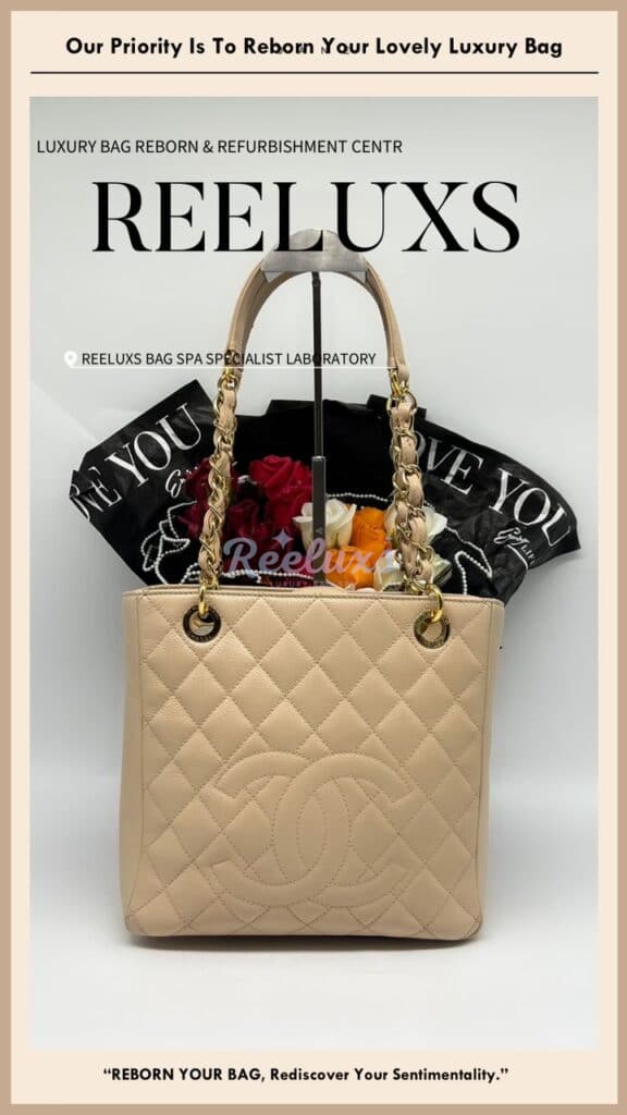 PST Cavair Leather Shoulder Bag Color Faded Partly Restoration & Handle Screw One Side Lost Replacement — frame 8