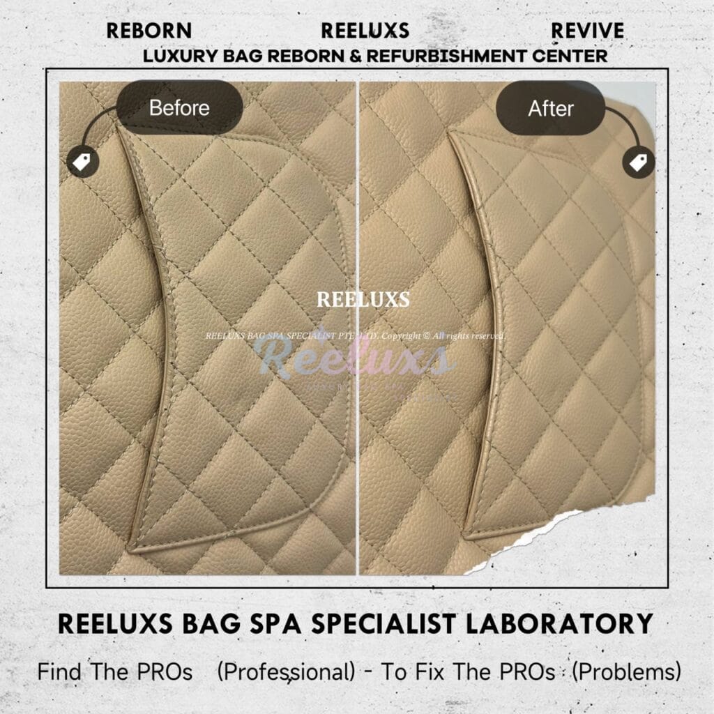 PST Cavair Leather Shoulder Bag Color Faded Partly Restoration & Handle Screw One Side Lost Replacement — frame 5