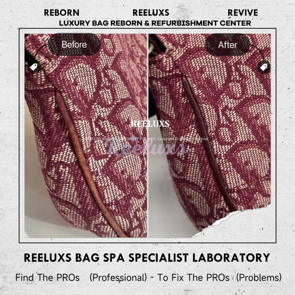 Saddle Lotus Wallet Color Faded Oil Edge Cracked & Peel Off — frame 6