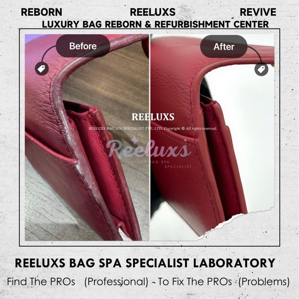 Saddle Lotus Wallet Color Faded Oil Edge Cracked & Peel Off — frame 4