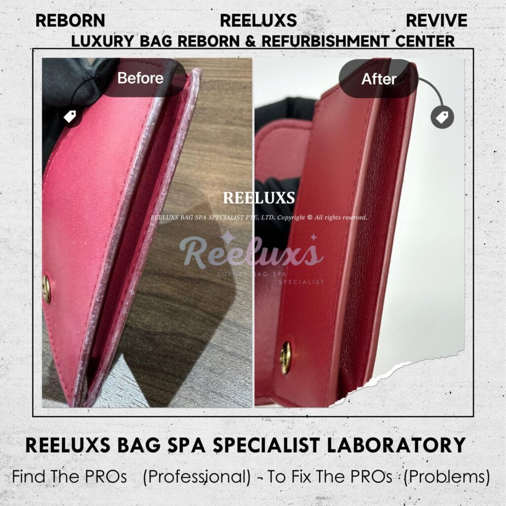 Saddle Lotus Wallet Color Faded Oil Edge Cracked & Peel Off — frame 11