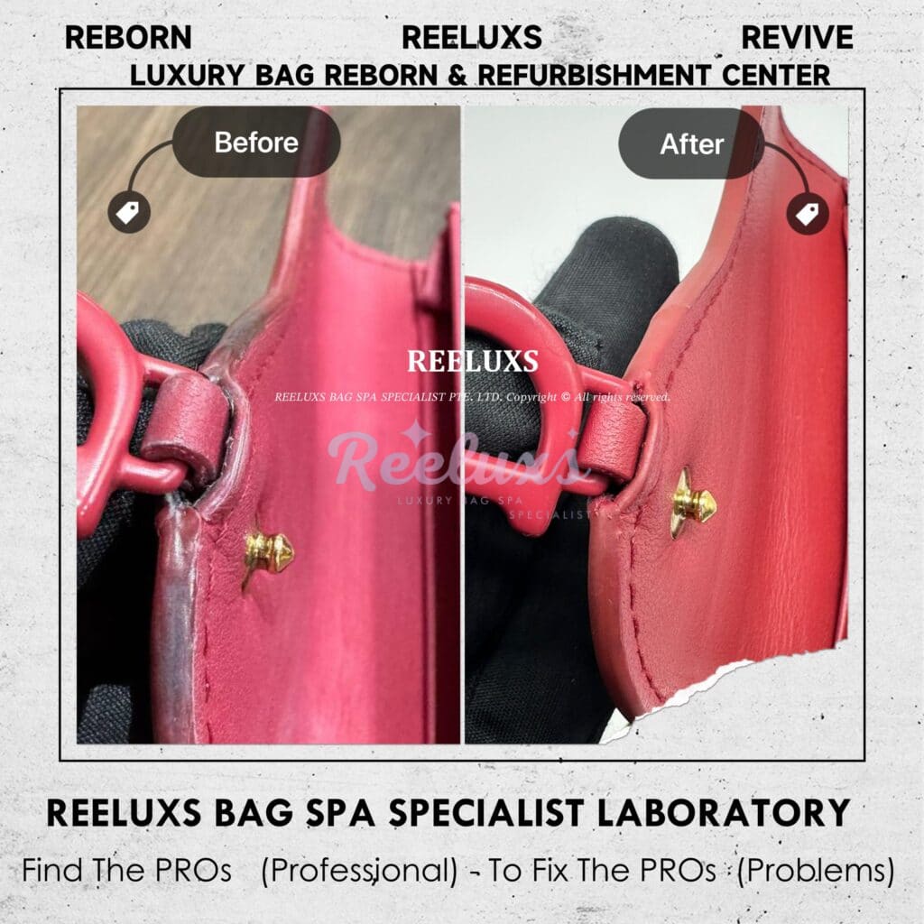 Saddle Lotus Wallet Color Faded Oil Edge Cracked & Peel Off — frame 9
