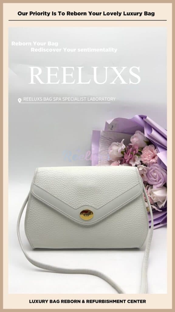White Leather Sling Bag Color Faded Yellowish Problem — frame 2