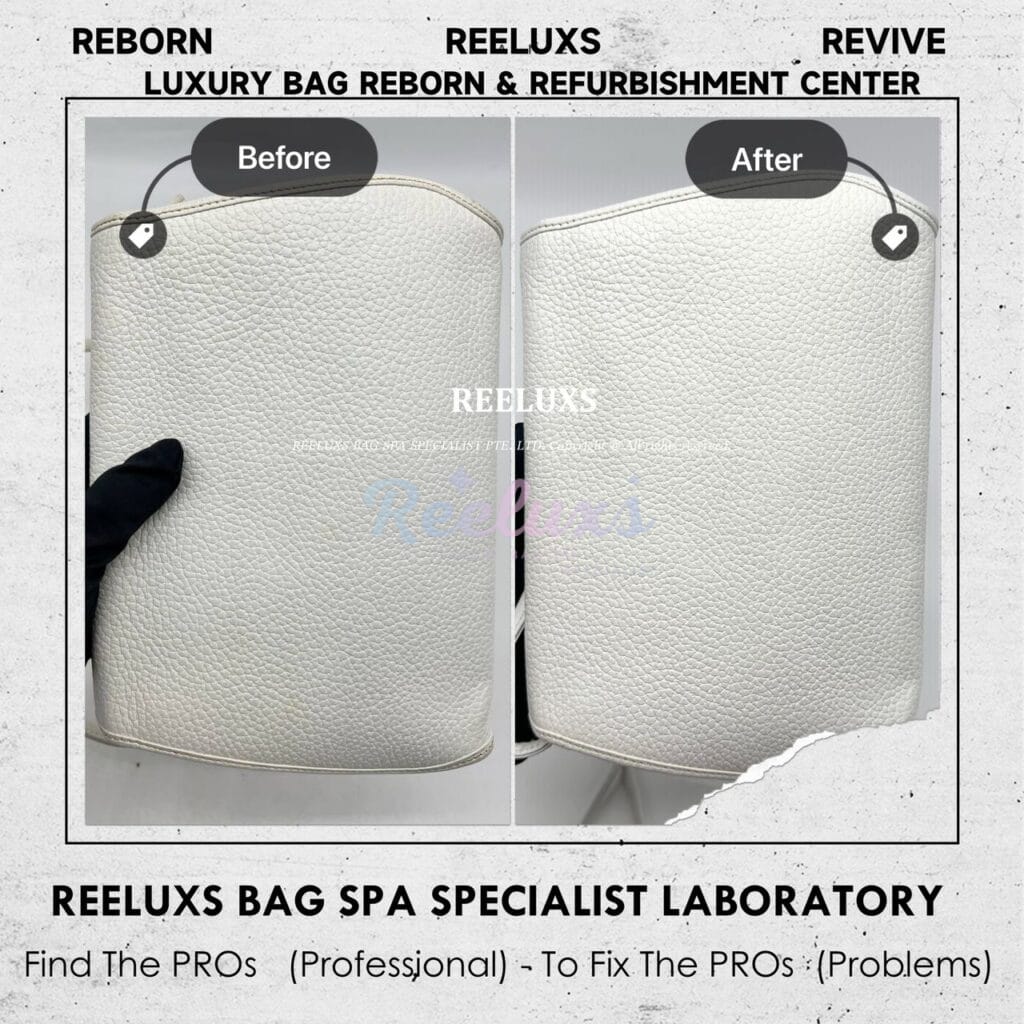White Leather Sling Bag Color Faded Yellowish Problem — frame 3