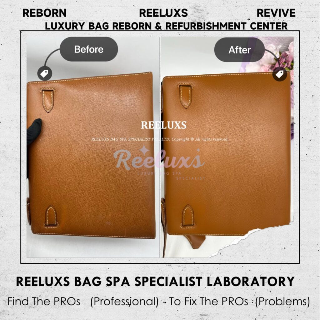 Kelly Leather Handbag Color Faded Leather Scratches — frame 6