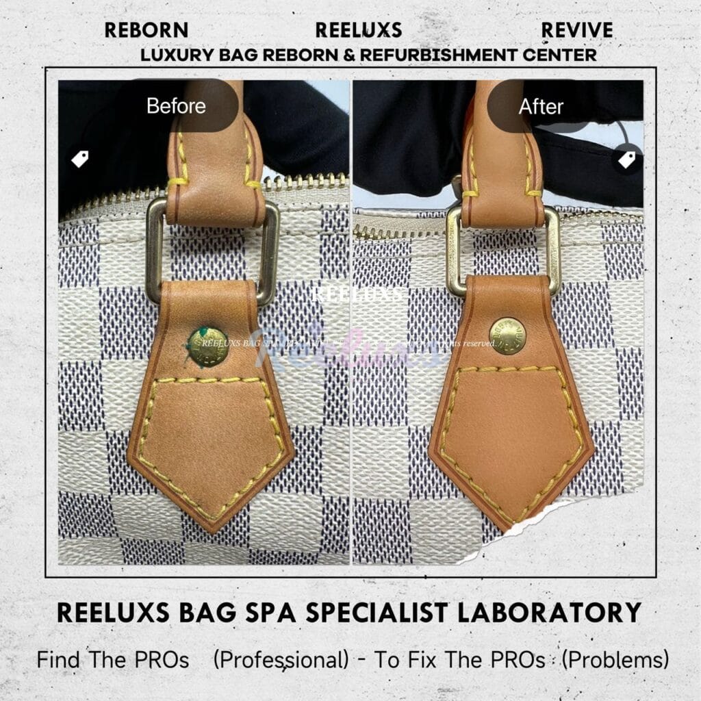 LOUIS VUITTOM Speedy Damier Azur Metal Tranish & Rusty Problem Metal Polish Treatment — frame 3