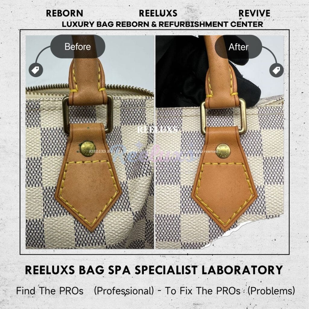 LOUIS VUITTOM Speedy Damier Azur Metal Tranish & Rusty Problem Metal Polish Treatment — frame 1