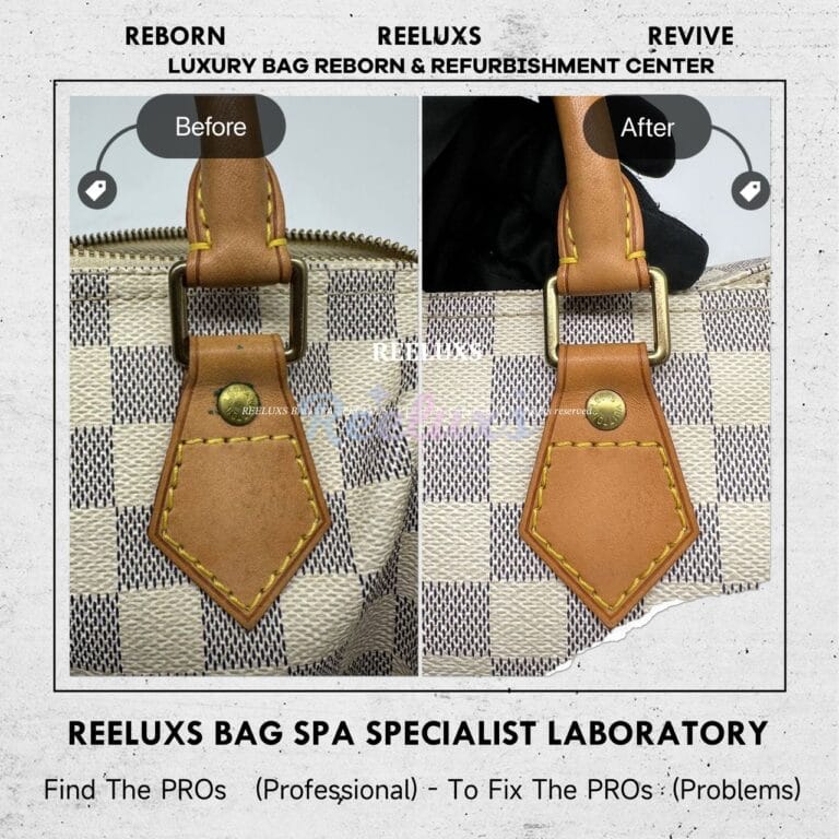LOUIS VUITTOM Speedy Damier Azur Metal Tranish & Rusty Problem Metal Polish Treatment
