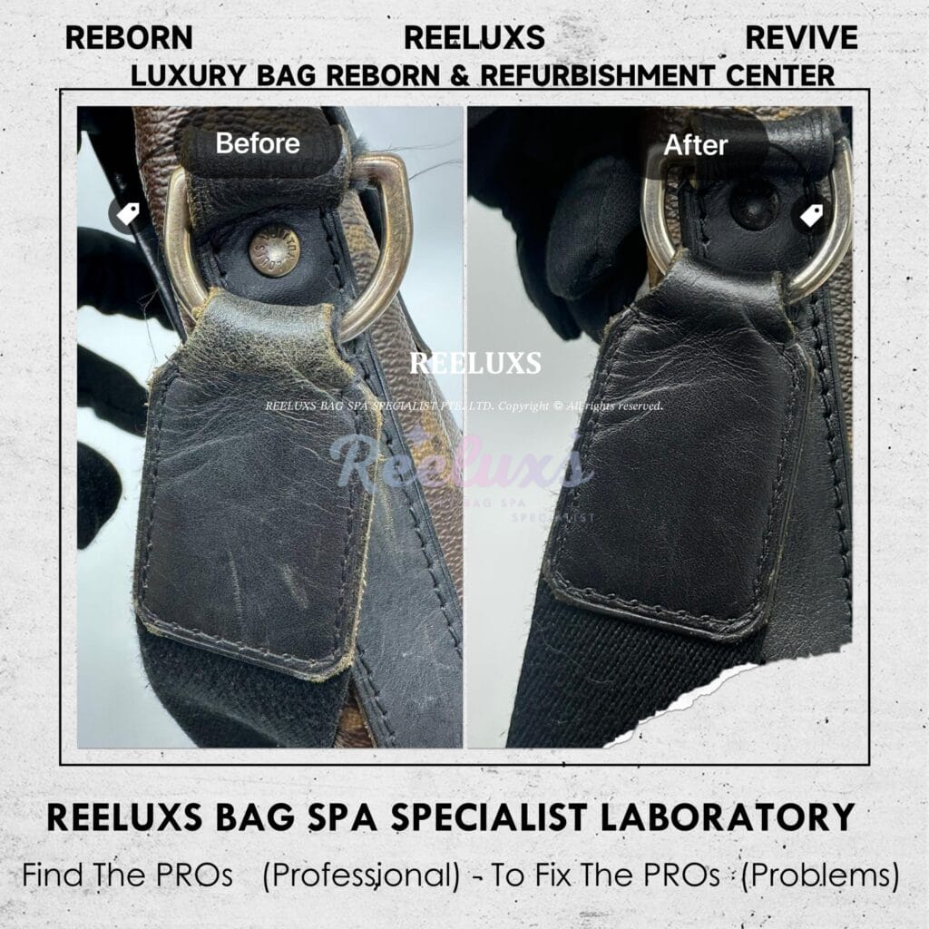 LOUIS VUITTON Macassar Bass MM Cross Body Leather Corner Faded Restoration — frame 5