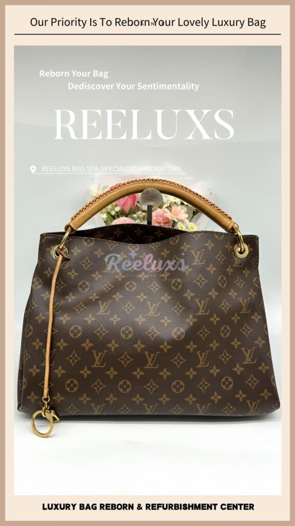 Monogram Canvas Artsy Tote Bag Canvas Coating Peel Off Damaged Refurbishment — frame 7