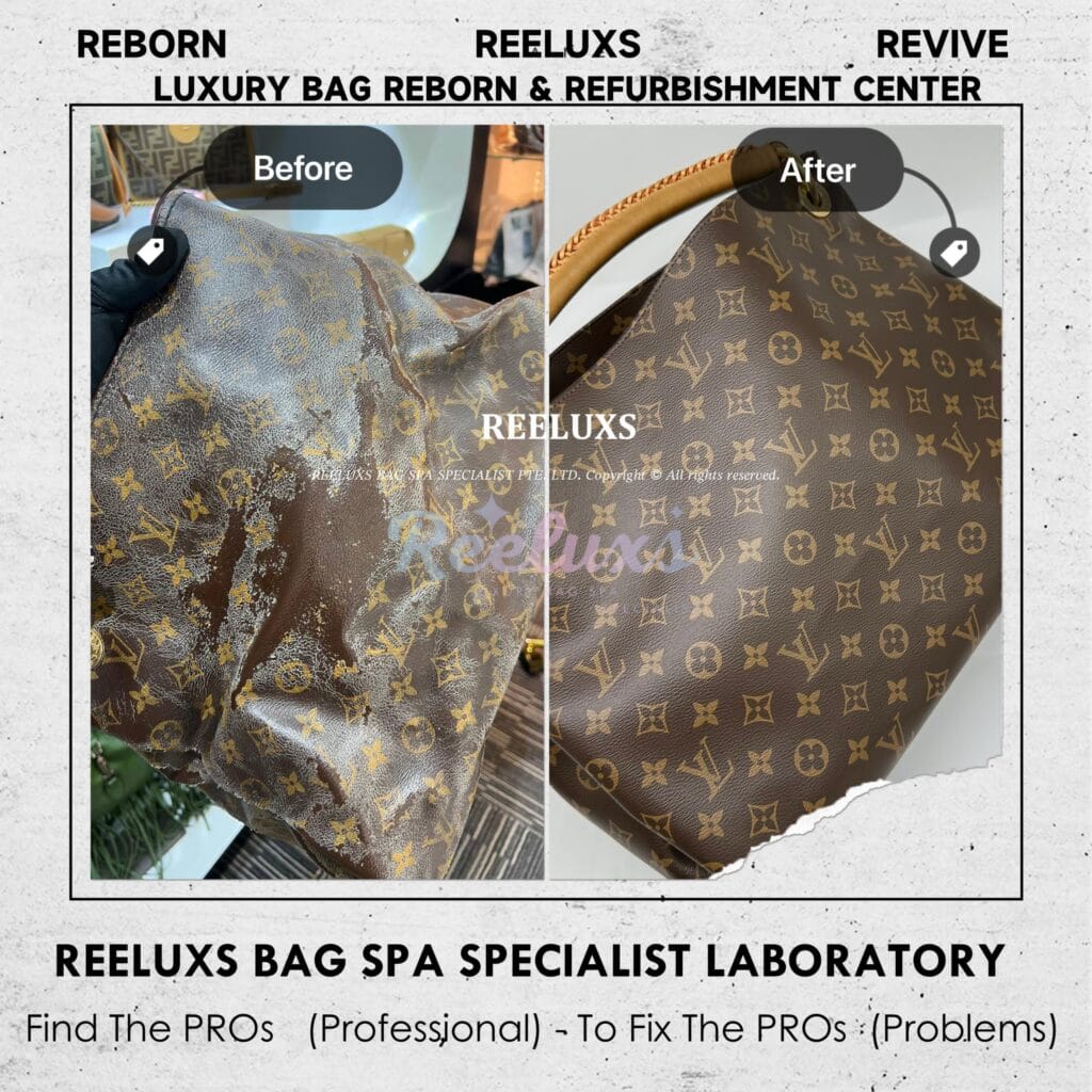Monogram Canvas Artsy Tote Bag Canvas Coating Peel Off Damaged Refurbishment — frame 1