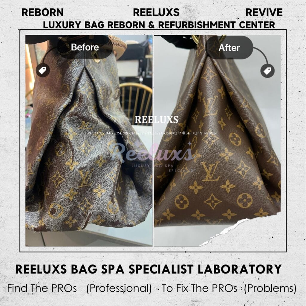 Monogram Canvas Artsy Tote Bag Canvas Coating Peel Off Damaged Refurbishment — frame 9