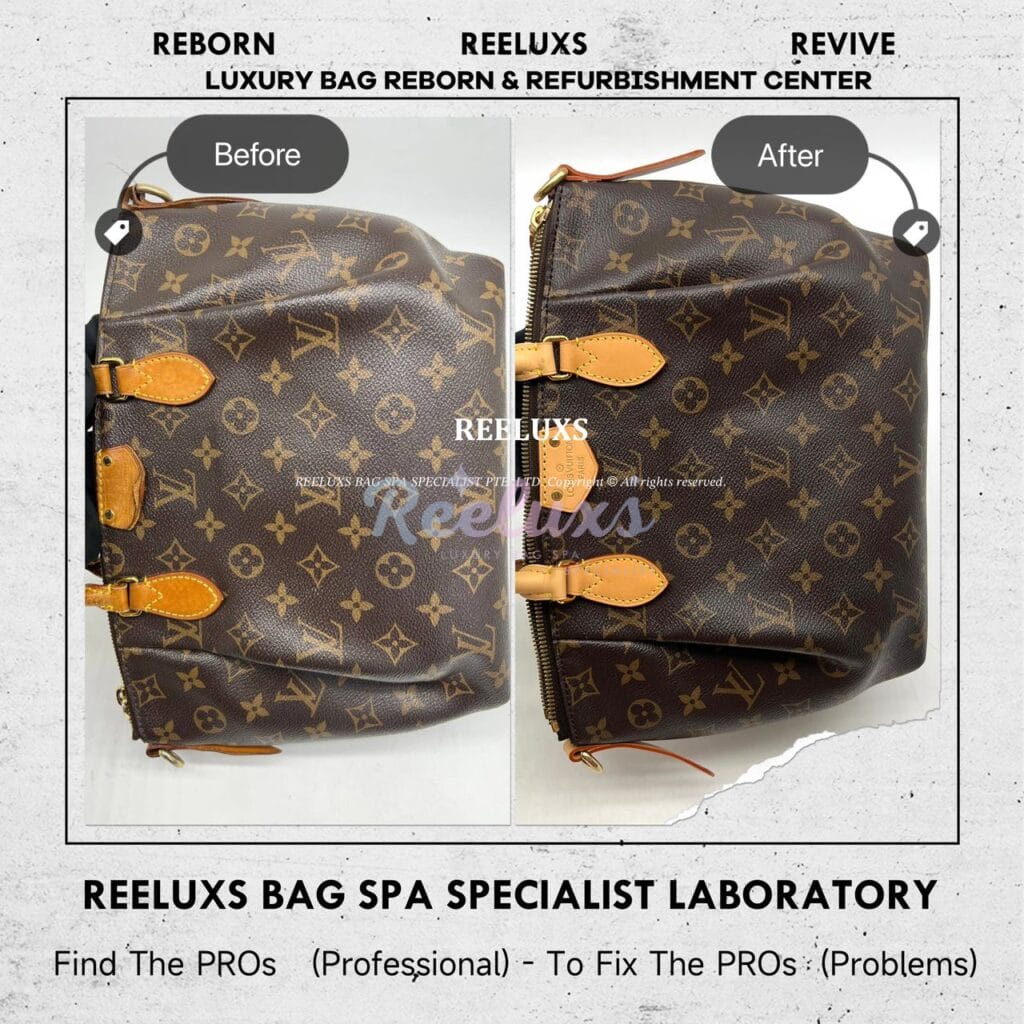 Turenne Monogram Canvas Handbag Vachetta Stain & Peel Off Replacement — frame 1