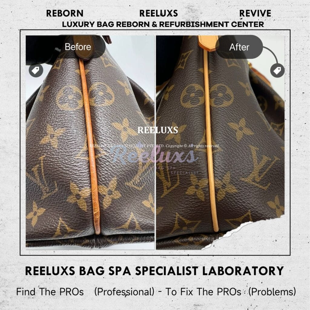 Turenne Monogram Canvas Handbag Vachetta Stain & Peel Off Replacement — frame 9