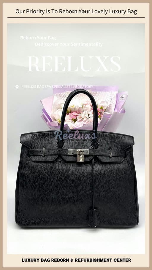Birkin Handbag Color Faded Corner Leather Scratches Peel Off Change To Black… — frame 12