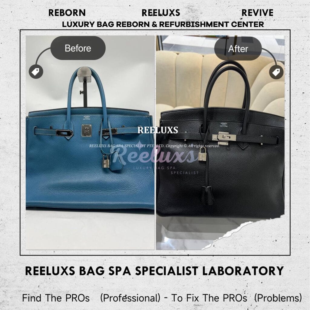 Birkin Handbag Color Faded Corner Leather Scratches Peel Off Change To Black… — frame 1