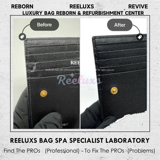 YSL Wallet Leather Peel Off Problem Partly Restoration2