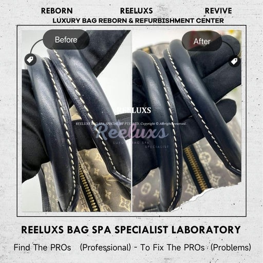 LOUIS VUITTON Fabric Speedy Handbag Leather Pipping Peel Off Fabric Color Faded Fabric Corner Damaged Refurbishment — frame 9