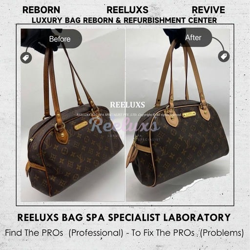 Montorgueil Shoulder Bag Zip Puller Lost Inner Trim Fabric Broken Vachetta Fully Stain & Damaged Refurbishment — frame 8