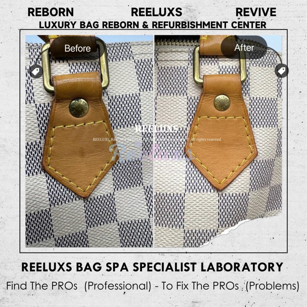 Speedy Damier Azur Vachetta Stain Problem Nano Vachetta Treatment — frame 1