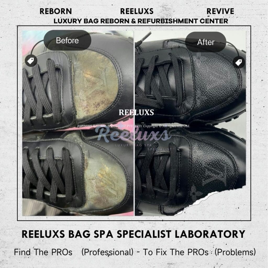 Run Away Sneaker Canvas Cracked Sole Damaged Oxidation Refurbishment — frame 2