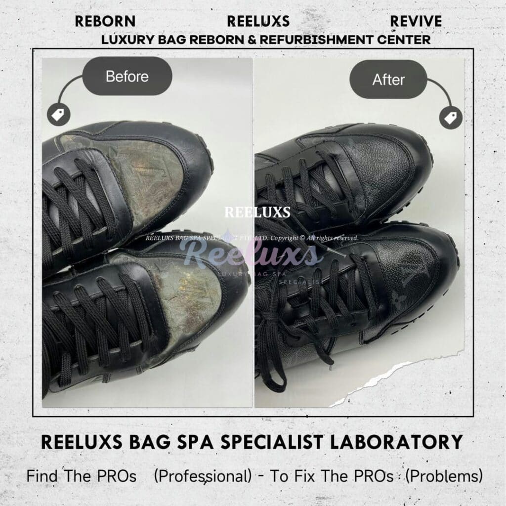 Run Away Sneaker Canvas Cracked Sole Damaged Oxidation Refurbishment — frame 7