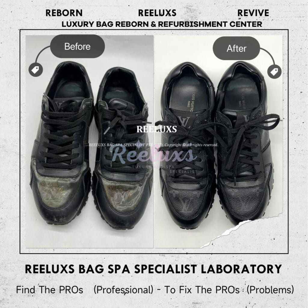 Run Away Sneaker Canvas Cracked Sole Damaged Oxidation Refurbishment — frame 4