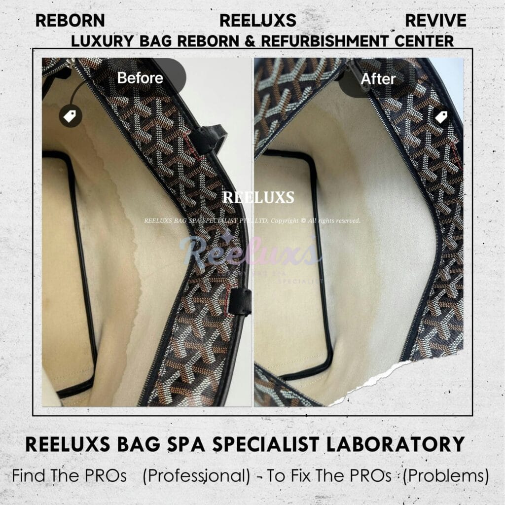 Saint Louis Tote Bag Interior Heavy Color Stain Nano Spa Treatment — frame 4