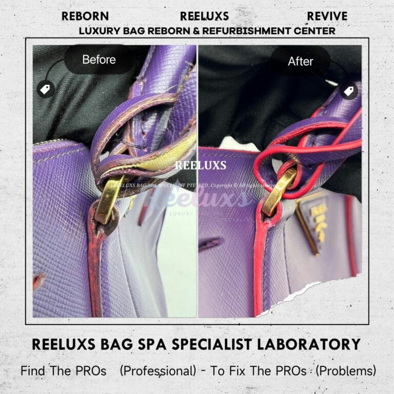 PRADA Galleria Saffiano Leather Bag Corner Color Peel Off Oil Edge Crack Replacement
