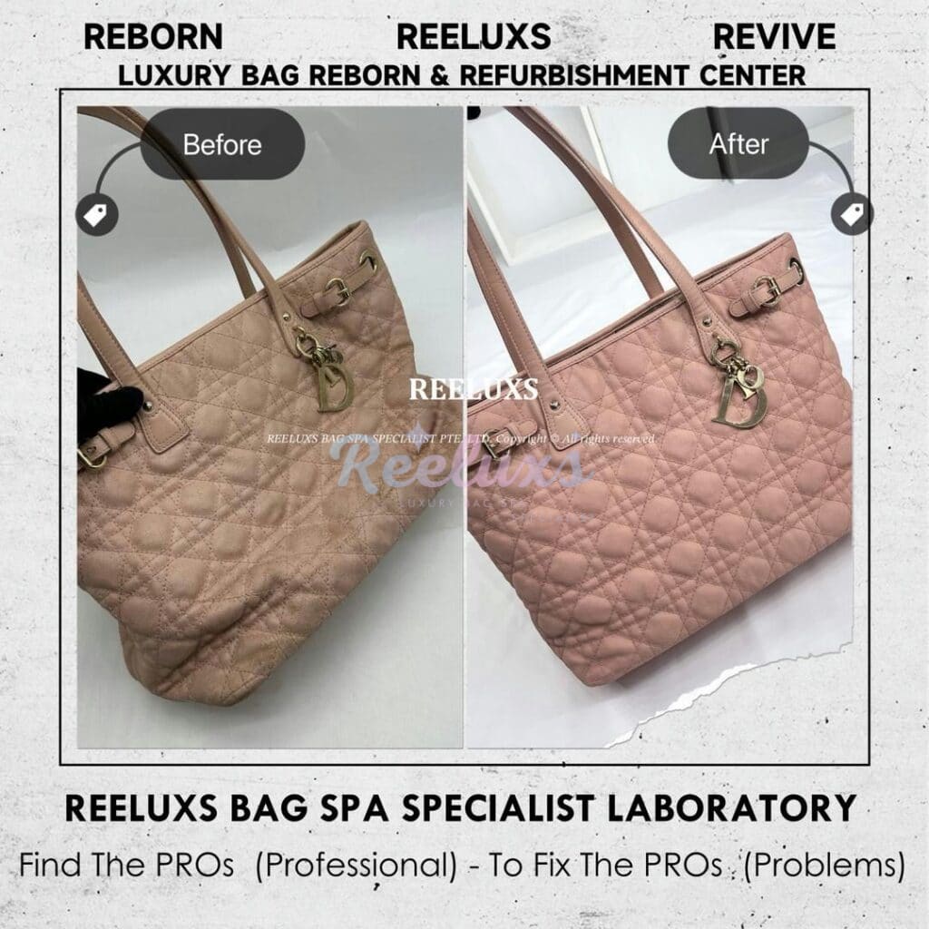 Medium Cannage Panarea Tote Bag Color Damaged Leather Sticky Peel Off — frame 6