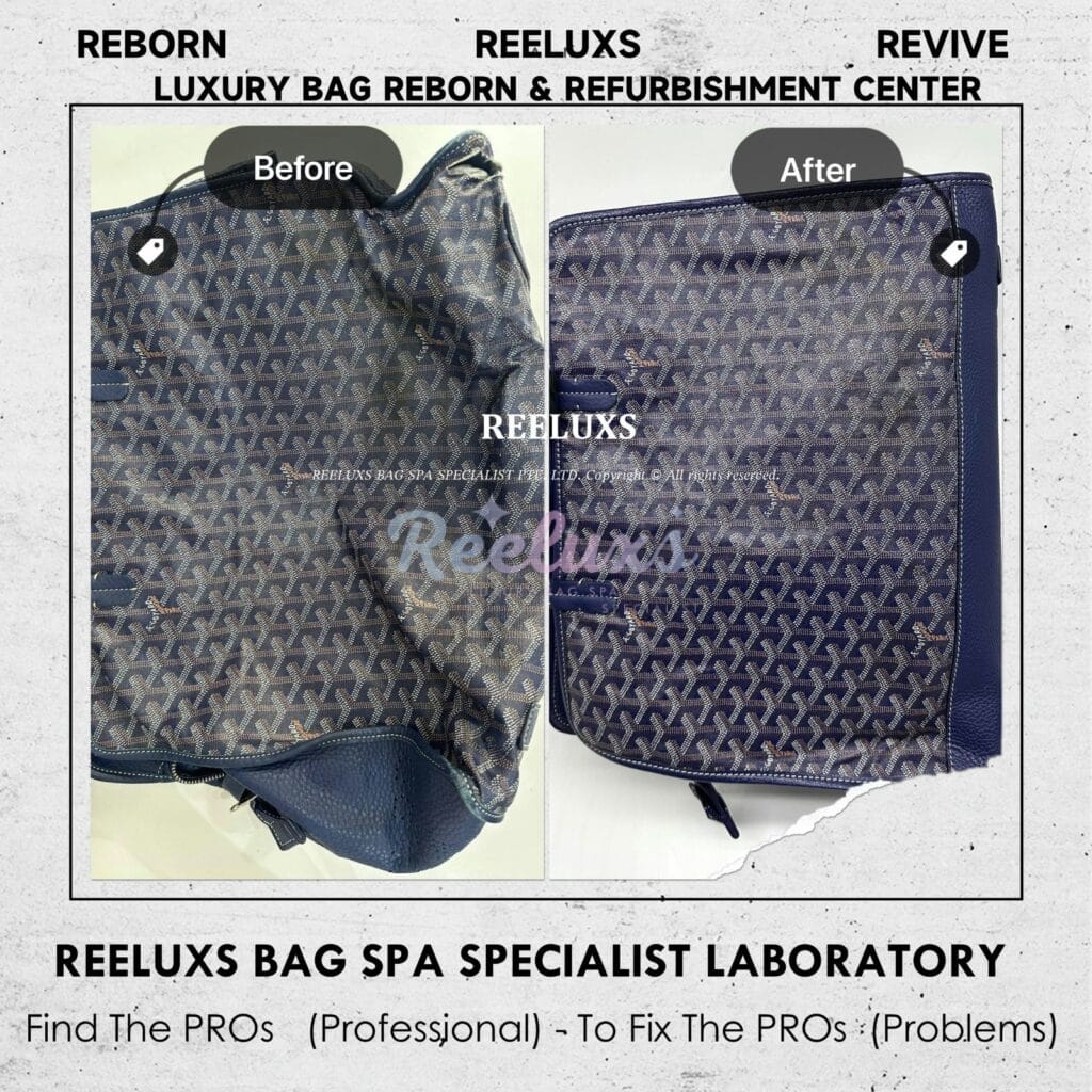 Saint Louis Tote Bag Inner Fabric Damage & Canvas Cracked & Broken Refrubishment — frame 8