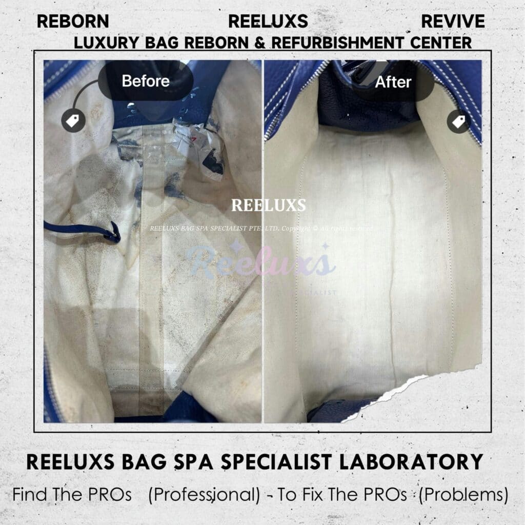 Saint Louis Tote Bag Inner Fabric Damage & Canvas Cracked & Broken Refrubishment — frame 7