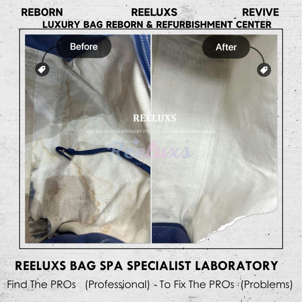 Saint Louis Tote Bag Inner Fabric Damage & Canvas Cracked & Broken Refrubishment — frame 6