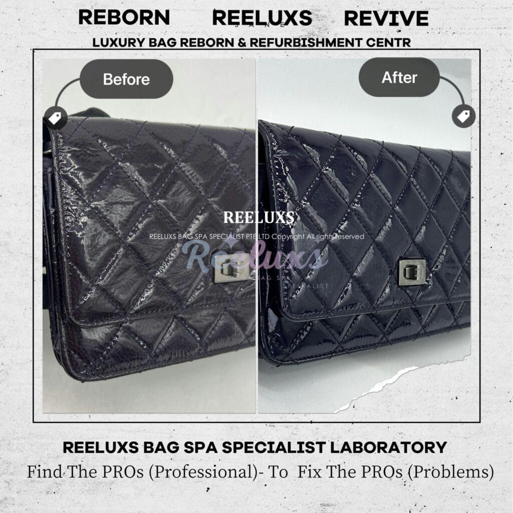 Patent Leather Wallet On Chain Patent Color Oxidation Restoration — frame 3