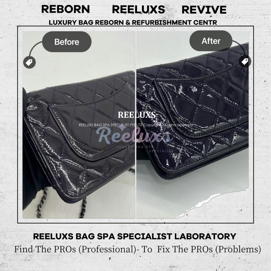 Patent Leather Wallet On Chain Patent Color Oxidation Restoration — frame 6