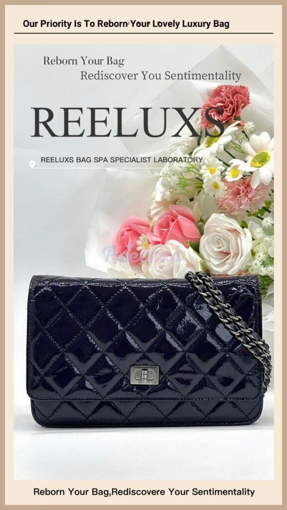 Patent Leather Wallet On Chain Patent Color Oxidation Restoration — frame 7
