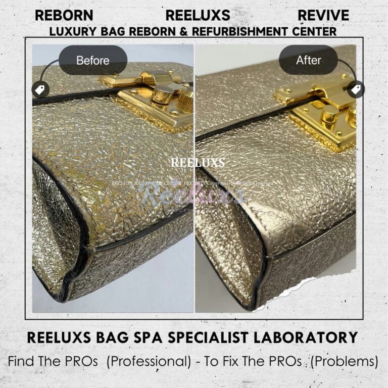 GUCCI Padlock Bag Metallic Faded Mold Damage & Gold Hardware Oxidation Refurbishment